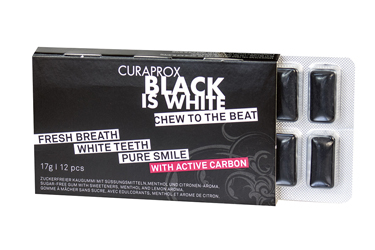 CURAPROX BLACK IS WHITE TO GO CHEWING GUM SLEEVE 12 PEZZI - FarmaLucia