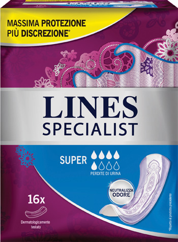 LINES SPECIALIST PANNOLONE SUPER FARMA 16 PEZZI - FarmaLucia