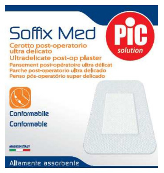 CEROTTO IN TNT ADESIVO 10X8 CM CON COMPRESSA ASSORBENTE 4,5X5,5 CM PIC SOFFIX MED 1 PEZZO - FarmaLucia