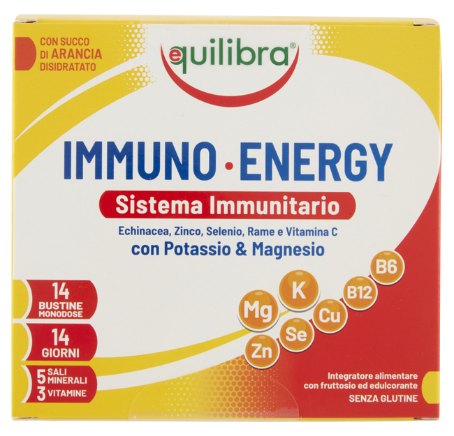 IMMUNO ENERGY SISTEMA IMMUNITARIO POTASSIO & MAGNESIO 14 BUSTINE MONODOSE - FarmaLucia
