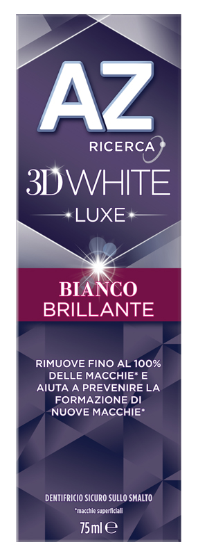 AZ 3D WHITE LUXE BIANCO BRILLANTE DENTIFRICIO 75 ML - FarmaLucia