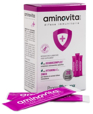 AMINOVITA PLUS DIFESE IMMUNITARIE 20 STICK PACK X 2,5 G - FarmaLucia
