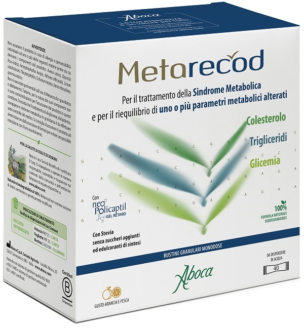 METARECOD 40 BUSTINE GRANULARI X 2,5G GUSTO ARANCIA E PESCA - FarmaLucia
