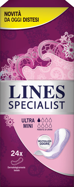 PANNOLONE SAGOMATO LINES SPECIALIST ULTRAMINI 24 PEZZI FARMA - FarmaLucia
