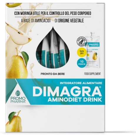 DIMAGRA AMINODIET DRINK PERA 10 POUCH DA 80 G - FarmaLucia