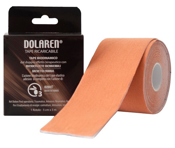 DOLAREN TAPE RICARICABILE CEROTTO TERAPEUTICO BEIGE CM 5X5 M IN ROTOLO - FarmaLucia