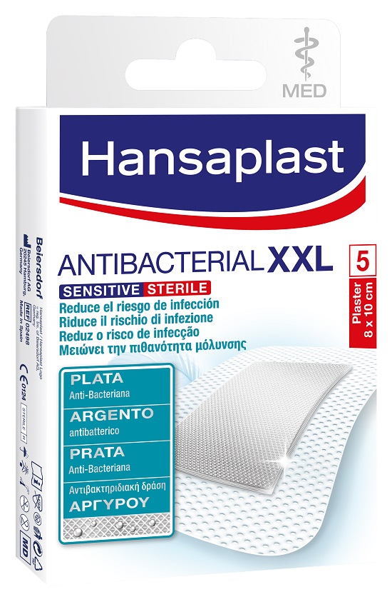 HANSAPLAST SENSITIVE MEDICAZIONE EXTRA EXTRA LARGE SILVER 5 PEZZI - FarmaLucia