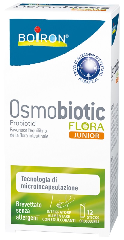 OSMOBIOTIC FLORA JUNIOR 12 STICKS OROSOLUBILI - FarmaLucia