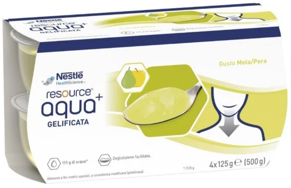 RESOURCE AQUA ACQUA GELIFICATA+APPLEPEAR CUP 6 4X125 G - FarmaLucia
