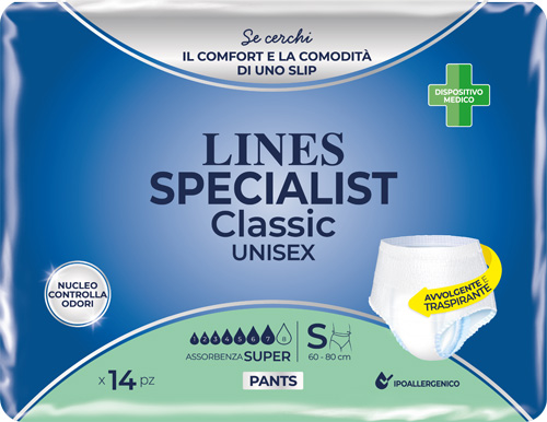 PANNOLONE A MUTANDA LINES SPECIALIST CLASSIC PANTS SUPER S 14 PEZZI - FarmaLucia
