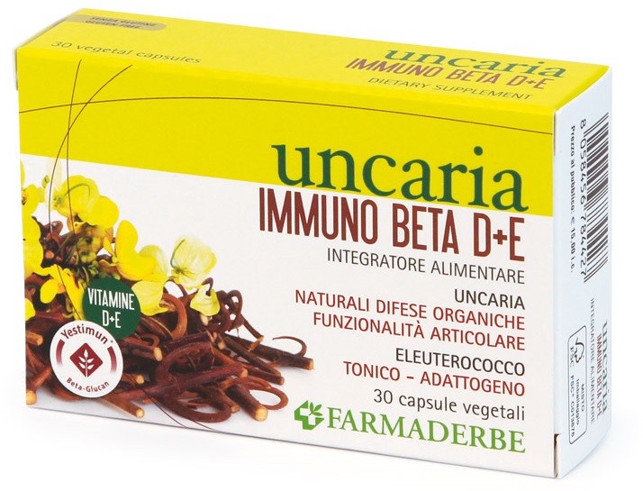 UNCARIA IMMUNO BETA D+E 30 CAPSULE - FarmaLucia