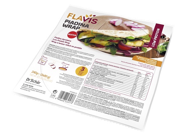 FLAVIS PIADINA WRAP APROTEICA 3 PEZZI DA 80 G - FarmaLucia