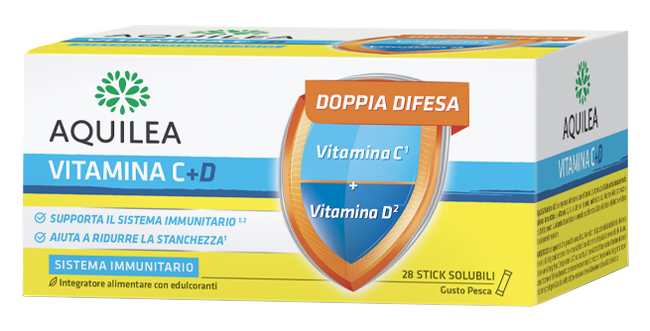AQUILEA VITAMINA C+D 28 BUSTINE STICK - FarmaLucia