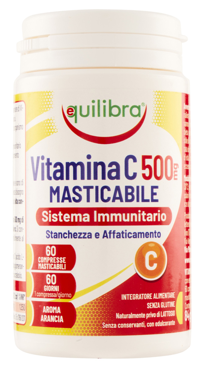 VITAMINA C 500MG MASTICABILE SISTEMA IMMUNITARIO 60 COMPRESSE - FarmaLucia