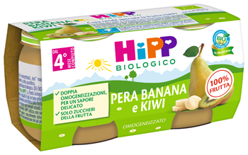 HIPP BIO OMOGENEIZZATO KIWI/BANANA/PERA 2X80 G - FarmaLucia