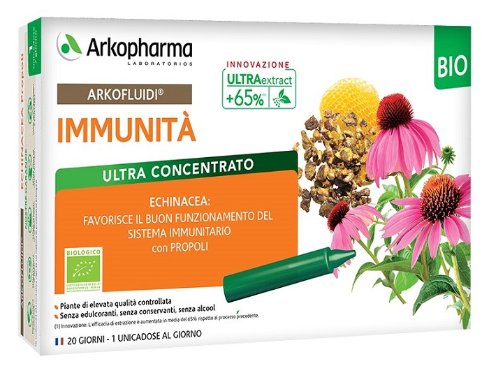 ARKOFLUIDI IMMUNITA' PROPOLI ECHINACEA BIO 20 FIALOIDI 15 ML - FarmaLucia