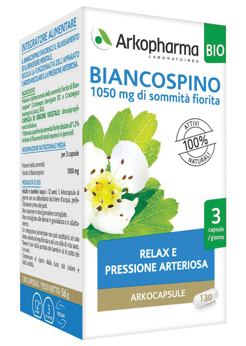 ARKO CAPSULE BIANCOSPINO BIO 130 CAPSULE - FarmaLucia