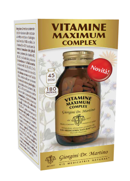 VITAMINE MAXIMUM COMPLEX 180 PASTIGLIE - FarmaLucia