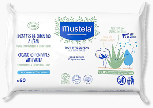 MUSTELA SALVIETTE ACQUA COT BIO 60 PEZZI - FarmaLucia
