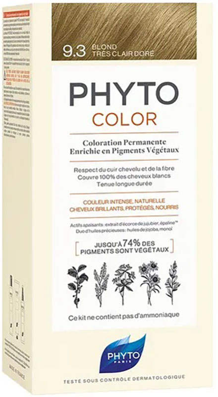 PHYTOCOLOR 9,3 BIONDO CHIARISSIMO DORATO LATTE 50 ML + CREMA 50 ML + MASCHERA 12 ML - FarmaLucia