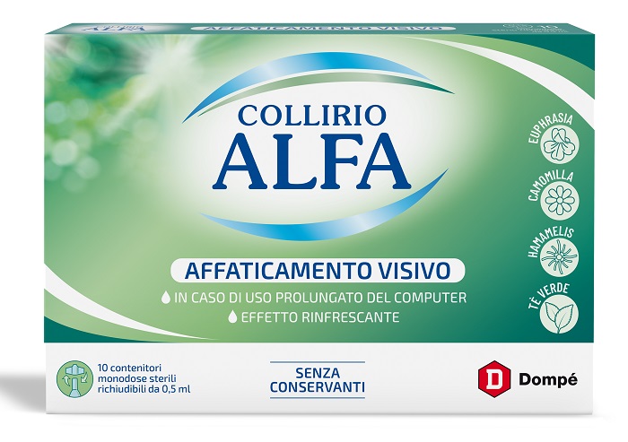 COLLIRIO ALFA AFFATICAMENTO VISIVO 10 PEZZI MONODOSE - FarmaLucia