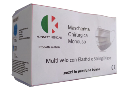 MASCHERINA CHIRURGICA MK 00F TIPO IIR 3 STRATI SMS 50 PEZZI - FarmaLucia