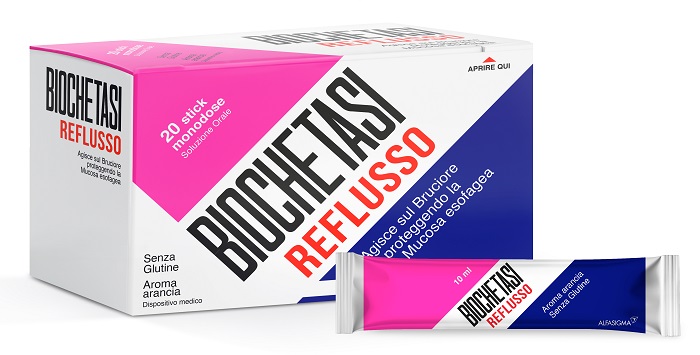 BIOCHETASI REFLUSSO 20 STICK AROMA ARANCIA - FarmaLucia