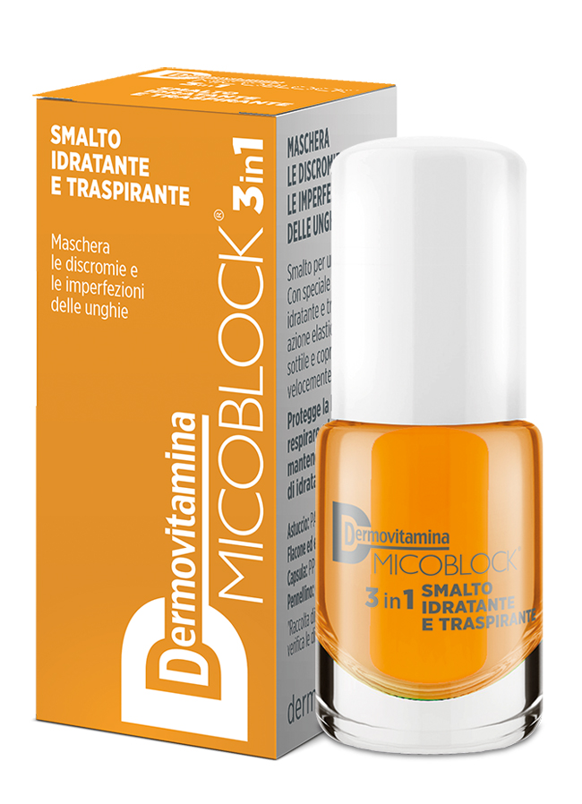 DERMOVITAMINA MICOBLOCK 3 IN 1 SMALTO IDRATANTE E TRASPIRANTE GIALLO 5 ML - FarmaLucia