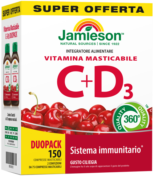 JAMIESON DUOPACK VITAMINA C+D 150 COMPRESSE - FarmaLucia