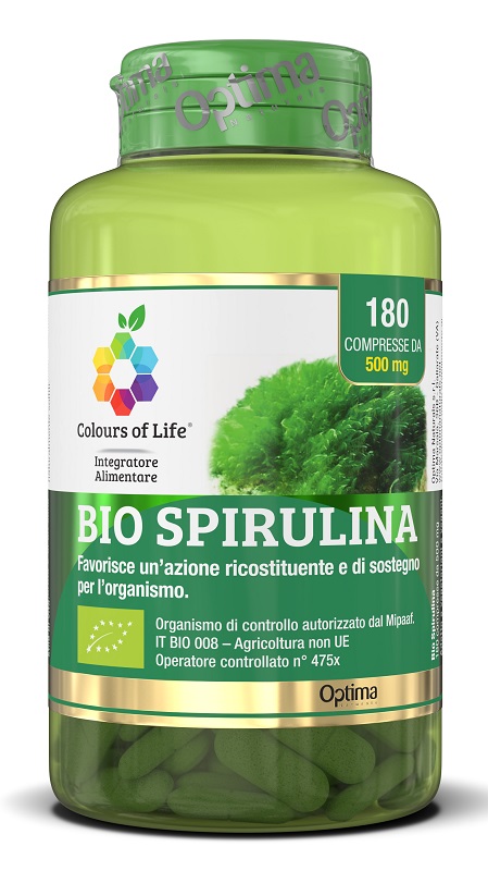 COLOURS OF LIFE BIO SPIRULINA 180 COMPRESSE - FarmaLucia