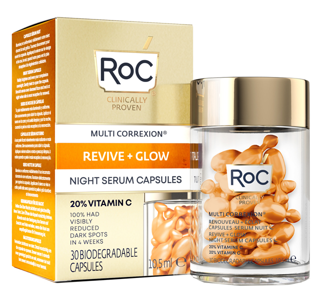ROC MULTI CORREXION REVIVE + GLOW SIERO VISO NOTTE CAPSULE - FarmaLucia