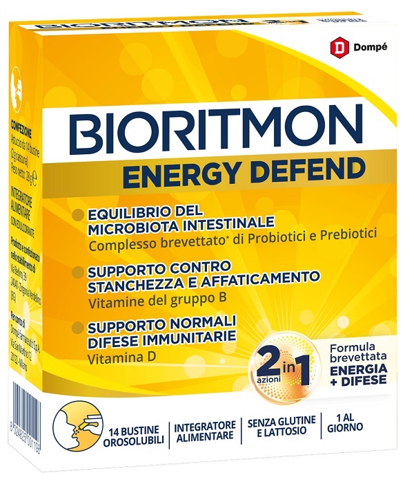 BIORITMON ENERGY DEFEND 14 BUSTINE OROSOLUBILI - Spedizione Gratuita 69,90 Euro - FarmaLucia