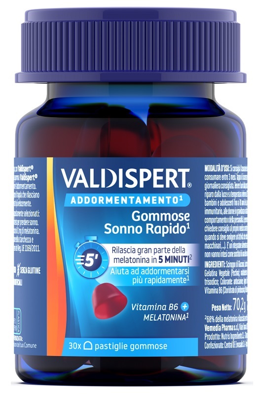 VALDISPERT GOMMOSE SONNO RAPIDO 30 PASTIGLIE GOMMOSE - FarmaLucia