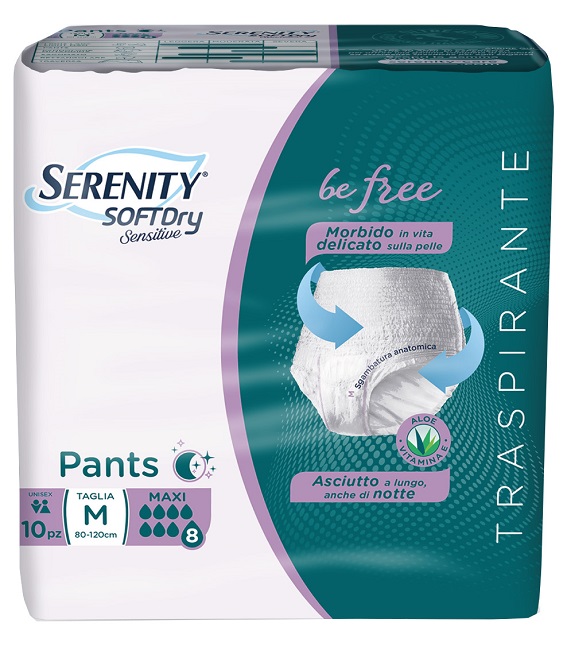 SERENITY PANTS SD SENSITIVE BE FREE MAXI M 10 PEZZI - FarmaLucia