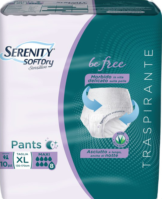 SERENITY PANTS SD SENSITIVE BE FREE MAXI XL 10 PEZZI - FarmaLucia