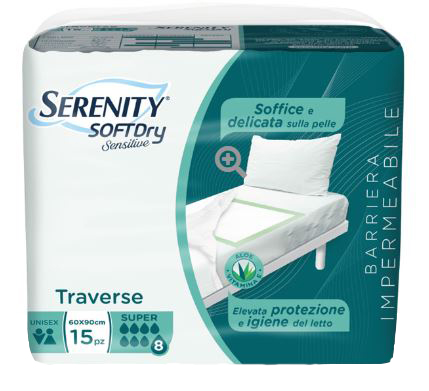 SERENITY TRAVERSA SD SENSITIVE SUPER 60X90 CM 15 PEZZI - FarmaLucia