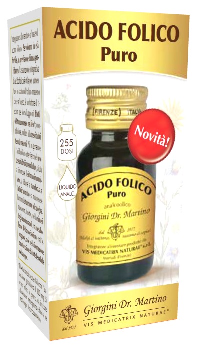 ACIDO FOLICO PURO LIQUIDO ANALCOLICO 30 ML - FarmaLucia