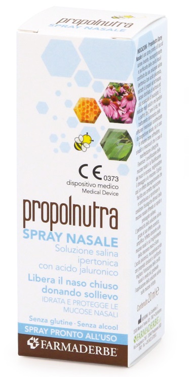 PROPOLNUTRA SPRAY NASALE SOLUZIONE SALINA IPERTONICA CON ACIDO IALURONICO 20 ML - FarmaLucia