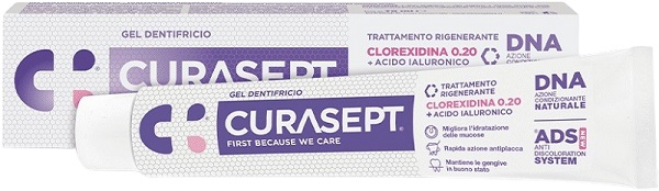 CURASEPT GEL DENTIFRICIO ADS DNA TRATTAMENTO RIGENERANTE 75 ML - FarmaLucia