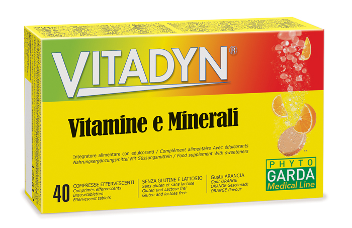 VITADYN VITAMINE/MINERALI 40 COMPRESSE EFFERVESCENTI IN 2 TUBI - FarmaLucia