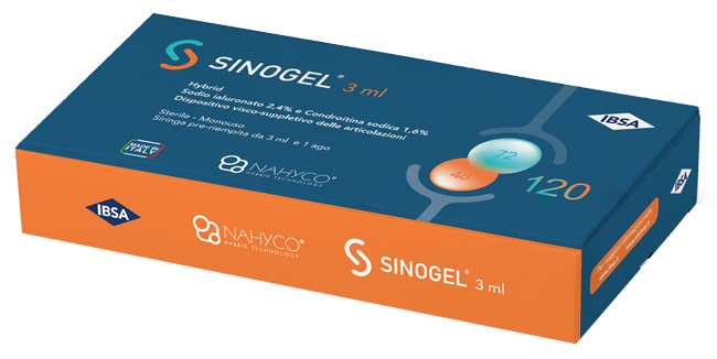 SIRINGA INTRA-ARTICOLARE SINOGEL 2,4% ACIDO IALURONICO + 1,6% CONDROITINA SODICA 3ML + 1 AGO - FarmaLucia