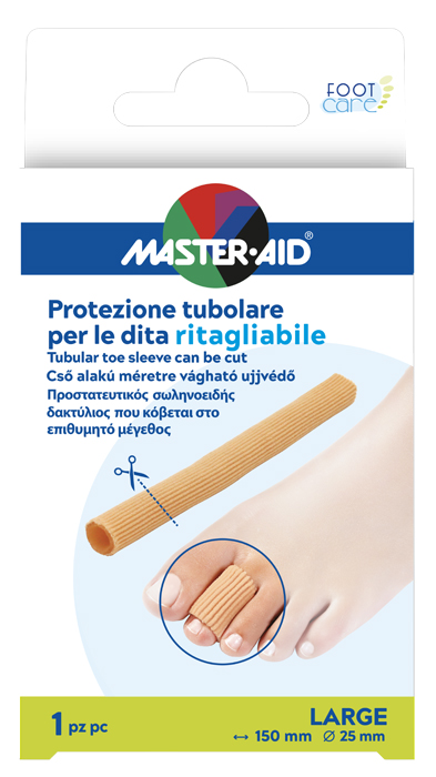 PROTEZIONE TUBOLARE MASTER-AID FOOTCARE RITAGLIABILE 15 CM 25 MM LARGE C8 - FarmaLucia