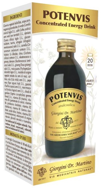 POTENVIS CONCENTRATED ENERGY DRINK LIQUIDO ANALCOOLICO 200 ML - FarmaLucia