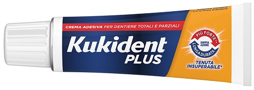 KUKIDENT PLUS DOPPIA AZIONE TENUTA INSUPERABILE CREMA ADESIVA DENTIERE 65 G - FarmaLucia